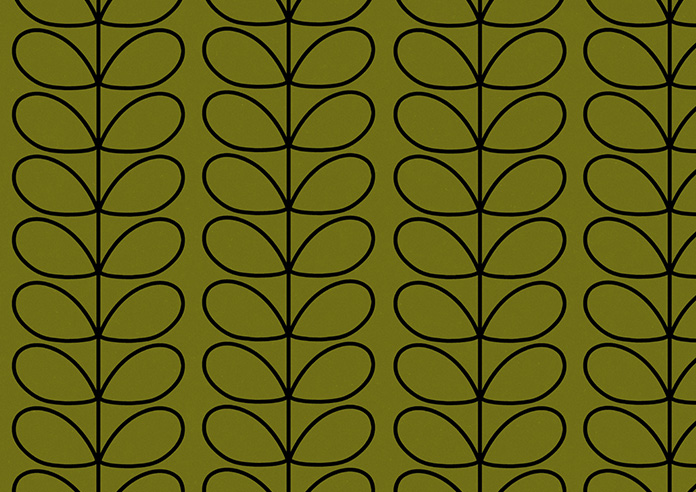 Orla Kiely Linear Stem, Olive & Black - Roman Blind - Image 7